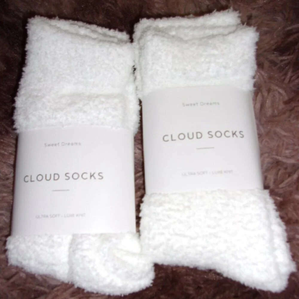 Bundle of 2 pairs Warm & Cozy Ultra Luxe Cloud Sock for Women Super Soft Lux